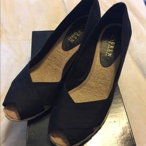 Ralph Lauren Shantung Silk Espadrilles